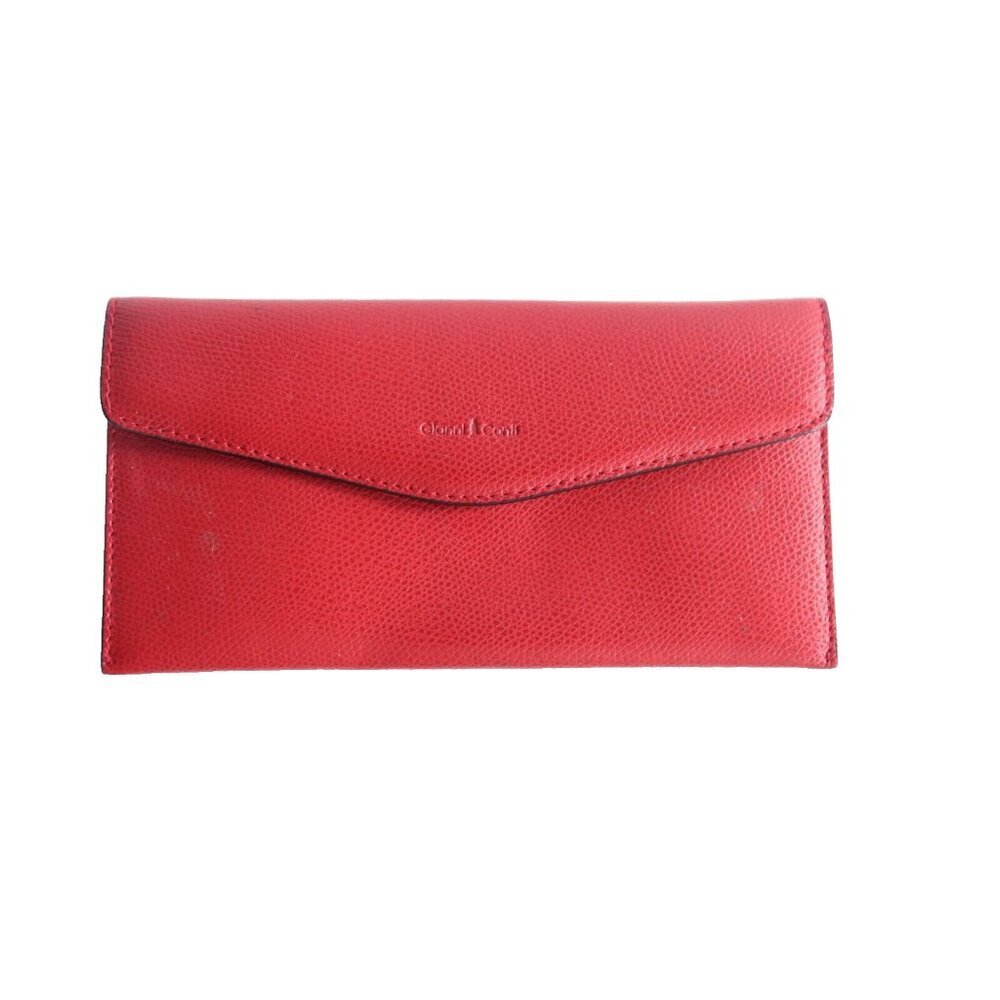 Gianni Conti Italian Red Leather Small Womens Purse 9408159